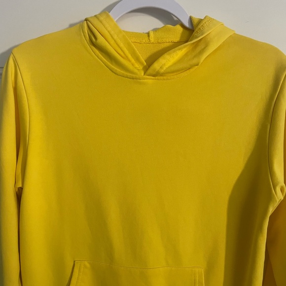 Spring & Gege Bright Yellow Front Pocket Pullover Women’s Hoodie ( S ) - Picture 5 of 8